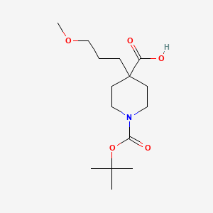 1-[(tert-Butoxy)carbonyl]-4-(3-methoxypropyl)piperidine-4-carboxylic acid