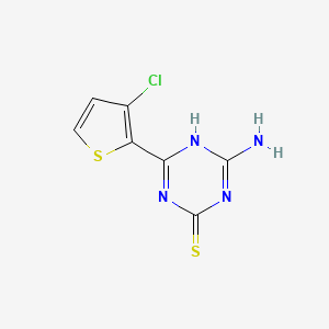 4-Amino-6-(3-chlorothiophen-2-YL)-1,3,5-triazine-2-thiol