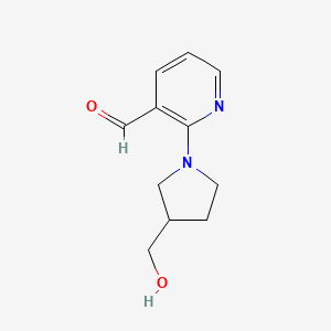 2-[3-(Hydroxymethyl)pyrrolidin-1-yl]pyridine-3-carbaldehyde