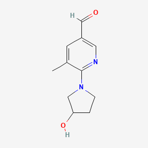 6-(3-Hydroxypyrrolidin-1-YL)-5-methylpyridine-3-carbaldehyde