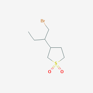 molecular formula C8H15BrO2S B13183421 3-(1-Bromobutan-2-yl)-1lambda6-thiolane-1,1-dione 