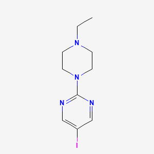 molecular formula C10H15IN4 B13183427 2-(4-Ethylpiperazin-1-yl)-5-iodopyrimidine 