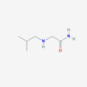 molecular formula C6H14N2O B13183432 2-[(2-Methylpropyl)amino]acetamide 