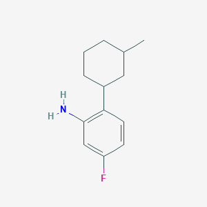 molecular formula C13H18FN B13183437 5-Fluoro-2-(3-methylcyclohexyl)aniline 