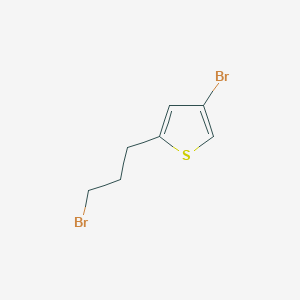 molecular formula C7H8Br2S B13183445 4-Bromo-2-(3-bromopropyl)thiophene 