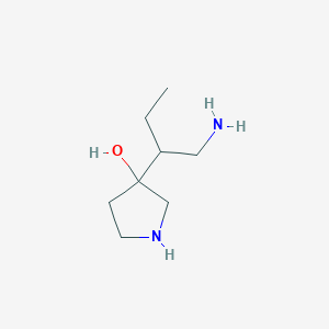 3-(1-Aminobutan-2-yl)pyrrolidin-3-ol