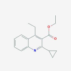 molecular formula C17H19NO2 B13183466 Ethyl 2-cyclopropyl-4-ethylquinoline-3-carboxylate 