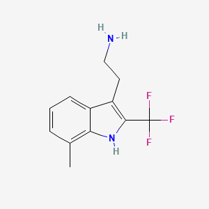 2-[7-Methyl-2-(trifluoromethyl)-1H-indol-3-yl]ethan-1-amine