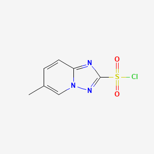 molecular formula C7H6ClN3O2S B13183475 6-Methyl-[1,2,4]triazolo[1,5-a]pyridine-2-sulfonyl chloride CAS No. 1315368-71-8