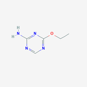 molecular formula C5H8N4O B13183485 4-Ethoxy-1,3,5-triazin-2-amine 