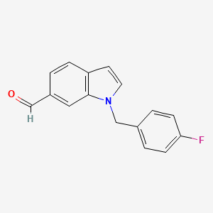 molecular formula C16H12FNO B1318349 1-(4-fluorobenzyl)-1H-indole-6-carbaldehyde CAS No. 944893-45-2
