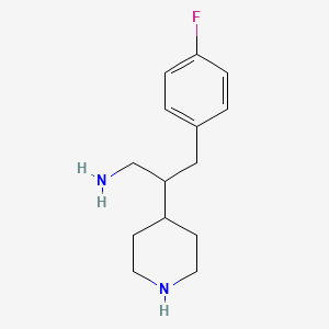 3-(4-Fluorophenyl)-2-(piperidin-4-yl)propan-1-amine