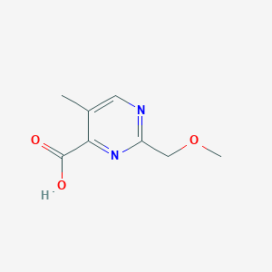 molecular formula C8H10N2O3 B13183533 2-(Methoxymethyl)-5-methylpyrimidine-4-carboxylic acid 