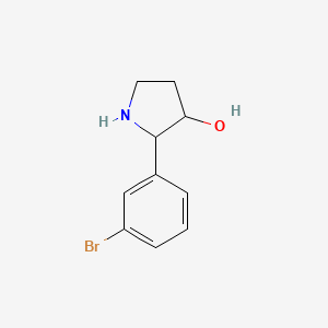 molecular formula C10H12BrNO B13183554 2-(3-Bromophenyl)pyrrolidin-3-OL 