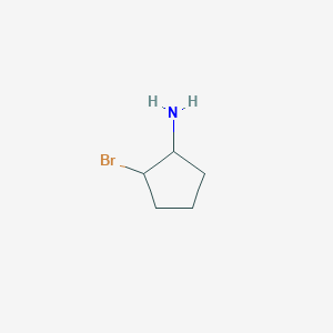 molecular formula C5H10BrN B13183580 2-Bromocyclopentan-1-amine 