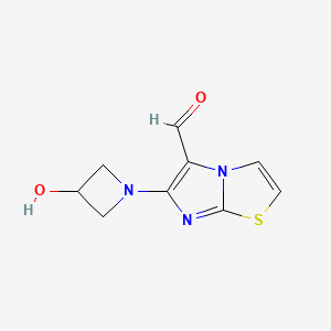 6-(3-Hydroxyazetidin-1-yl)imidazo[2,1-b][1,3]thiazole-5-carbaldehyde