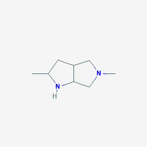 molecular formula C8H16N2 B13183636 2,5-Dimethyl-octahydropyrrolo[2,3-c]pyrrole 