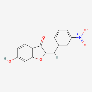 6-Hydroxy-2-[(3-nitrophenyl)methylidene]-2,3-dihydro-1-benzofuran-3-one