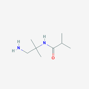 molecular formula C8H18N2O B13183649 N-(1-amino-2-methylpropan-2-yl)-2-methylpropanamide 