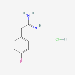 molecular formula C8H10ClFN2 B1318365 2-(4-Fluorophenyl)ethanimidamide hydrochloride CAS No. 6437-40-7