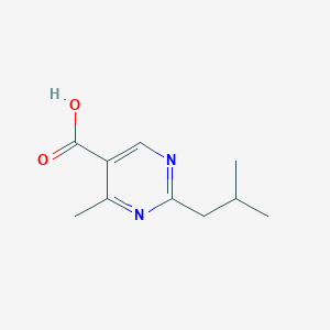 molecular formula C10H14N2O2 B13183652 2-Isobutyl-4-methylpyrimidine-5-carboxylic acid 