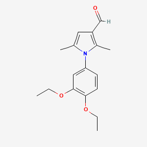 molecular formula C17H21NO3 B13183655 1-(3,4-diethoxyphenyl)-2,5-dimethyl-1H-pyrrole-3-carbaldehyde 