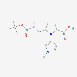 5-({[(tert-butoxy)carbonyl]amino}methyl)-1-(1-methyl-1H-pyrrol-3-yl)pyrrolidine-2-carboxylic acid