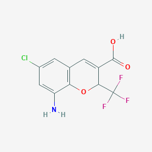 8-Amino-6-chloro-2-(trifluoromethyl)-2H-chromene-3-carboxylic acid