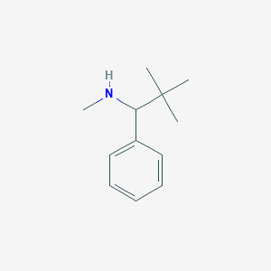 molecular formula C12H19N B13183685 (2,2-Dimethyl-1-phenylpropyl)(methyl)amine 