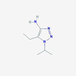 molecular formula C7H14N4 B13183703 5-ethyl-1-(propan-2-yl)-1H-1,2,3-triazol-4-amine 