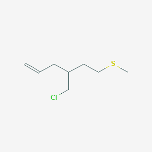 molecular formula C8H15ClS B13183708 4-(Chloromethyl)-6-(methylsulfanyl)hex-1-ene 