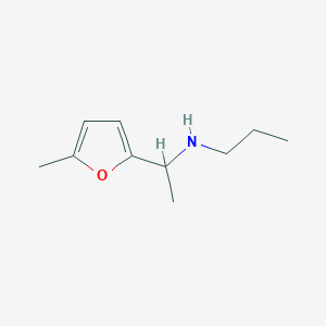 molecular formula C10H17NO B13183715 [1-(5-Methylfuran-2-YL)ethyl](propyl)amine 