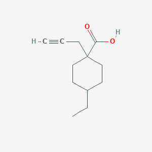 4-Ethyl-1-(prop-2-YN-1-YL)cyclohexane-1-carboxylic acid