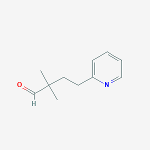 molecular formula C11H15NO B13183722 2,2-Dimethyl-4-(pyridin-2-yl)butanal 