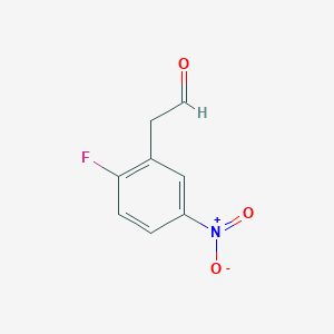 molecular formula C8H6FNO3 B13183725 2-(2-Fluoro-5-nitrophenyl)acetaldehyde 