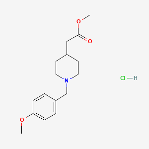molecular formula C16H24ClNO3 B1318376 甲基[1-(4-甲氧基苯甲基)哌啶-4-基]乙酸酯盐酸盐 CAS No. 1158640-91-5