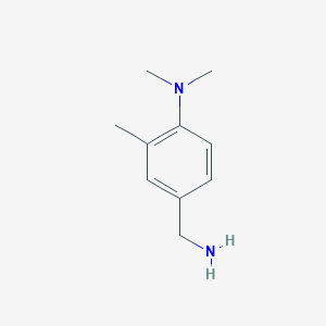 molecular formula C10H16N2 B13183769 4-(aminomethyl)-N,N,2-trimethylaniline 