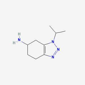 molecular formula C9H16N4 B13183802 1-(Propan-2-yl)-4,5,6,7-tetrahydro-1H-1,2,3-benzotriazol-6-amine 