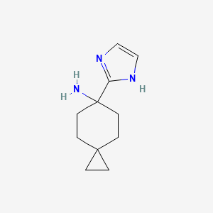 molecular formula C11H17N3 B13183819 6-(1H-Imidazol-2-yl)spiro[2.5]octan-6-amine 