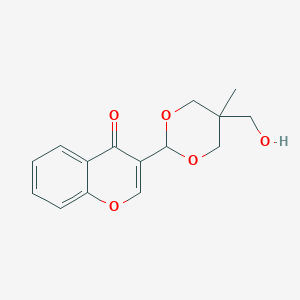 molecular formula C15H16O5 B1318383 3-[5-(hydroxymethyl)-5-methyl-1,3-dioxan-2-yl]-4H-chromen-4-one CAS No. 924843-61-8