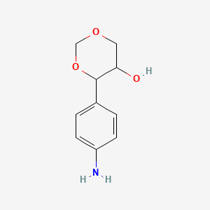 molecular formula C10H13NO3 B1318384 4-(4-Aminophenyl)-1,3-dioxan-5-ol CAS No. 924845-83-0
