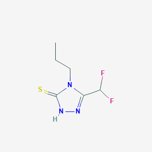 molecular formula C6H9F2N3S B13183852 5-(Difluoromethyl)-4-propyl-4H-1,2,4-triazole-3-thiol 