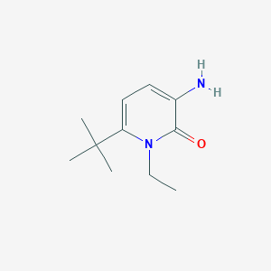 molecular formula C11H18N2O B13183871 3-Amino-6-tert-butyl-1-ethyl-1,2-dihydropyridin-2-one 