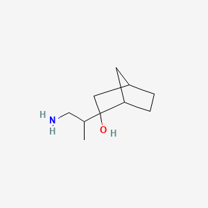 molecular formula C10H19NO B13183879 2-(1-Aminopropan-2-yl)bicyclo[2.2.1]heptan-2-ol 