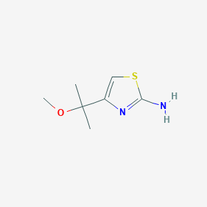 molecular formula C7H12N2OS B13183890 4-(2-Methoxypropan-2-yl)-1,3-thiazol-2-amine 