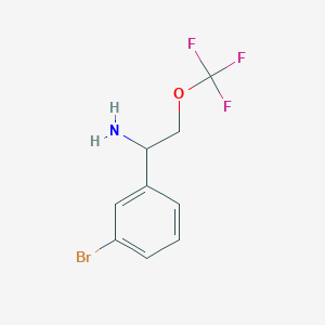 molecular formula C9H9BrF3NO B13183945 1-(3-Bromophenyl)-2-(trifluoromethoxy)ethan-1-amine 