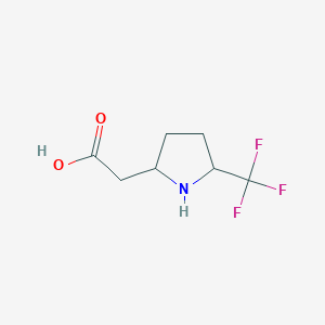 2-[5-(Trifluoromethyl)pyrrolidin-2-yl]acetic acid