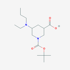 1-[(tert-Butoxy)carbonyl]-5-[ethyl(propyl)amino]piperidine-3-carboxylic acid