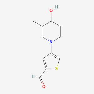 4-(4-Hydroxy-3-methylpiperidin-1-yl)thiophene-2-carbaldehyde