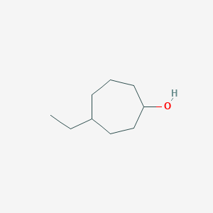 molecular formula C9H18O B13183999 4-Ethylcycloheptan-1-ol 